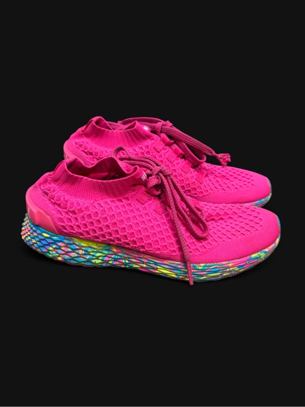 NOBULL Knit Runner Sneakers – Flamingo Pink Multi-Color Men’s 9 Women’s 10.5